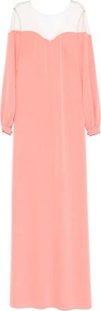 Cristallini Rafaela maxi-jurk met lange mouwen - Roze