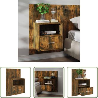 vidaXL Comodino a parete - Comodino a Muro Rovere Fumo