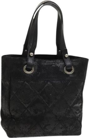 Chanel Pre-owned Canvas chanel-bags - Dames - Vintage Schoudertas - Zwart - ONE Size - Vintage