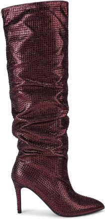 Carvela Womens Amore Knee Boots - Wine Fabric - Size UK 9