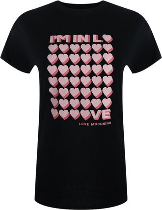 Moschino Love Moschino Im So In Love Logo Zwart T-shirt