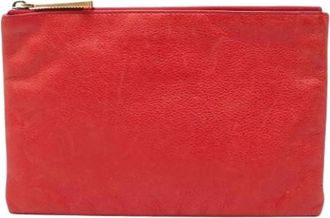 Fendi Pre-owned Vintage Pouch - Dames - Vintage Clutch - Rood - ONE Size - Leer - Vintage