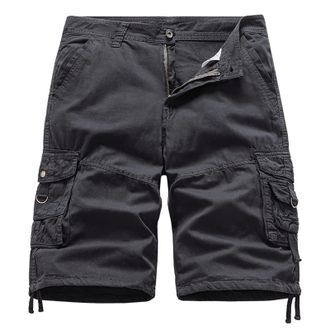 Generic Mens Cargo Shorts Cotton Loose Fit Twill Cargo Short Casual Knee Length Hiking Shorts Men Work Shorts Men Classic-Fit Summer Summer Shorts for Men (Gr