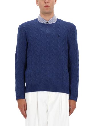 Polo Ralph Lauren Woll- und Kaschmirpullover mit Zopfmuster