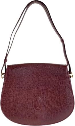 Cartier Pre-owned Shoulder Bags, female, Red, Size: ONE SIZE Pre-owned Leather Shoulder Bag