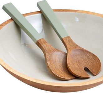 Be Home Madras Serving Set in Sage at Nordstrom