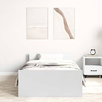 Berkfield Home Durable Bed Frame White 90x190 cm Single Engineered Wood