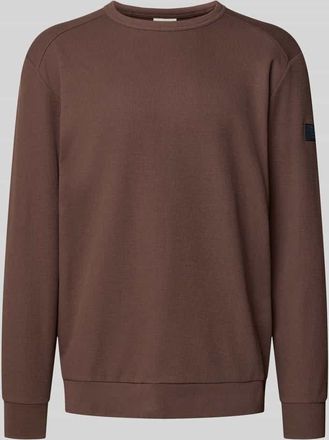 Tom Tailor Regular Fit Langarmshirt aus Baumwoll-Mix in Mittelbraun, Gr&ouml;&szlig;e XXXL