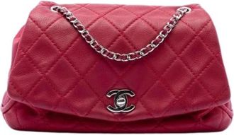 Chanel Pre-owned Quilted Shoulder Bag - Dames - Vintage Schoudertas - Rood - ONE Size - Leer - Vintage
