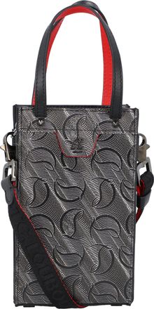 Christian Louboutin Womens Monogram Ruistote Nano Tote Black Canvas - One Size