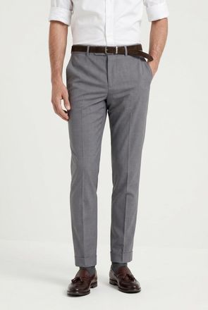 Brunello Cucinelli Light Grey Wool Trousers, Brand Size 52 (US Size 36)