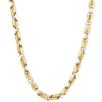 Pompeii3 Mens 14k Gold (110gram) or Platinum (206gram) 8mm Link Chain Necklace 24
