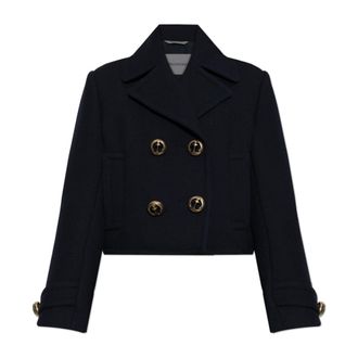 Balenciaga Dames, Jassen, Blauw, Maat: S Wol