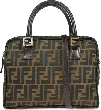 Fendi Borsa a mano two-way con motivo Zucca 1990-2000 - Nero