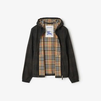 Burberry Hooded Checked Gilet - Black