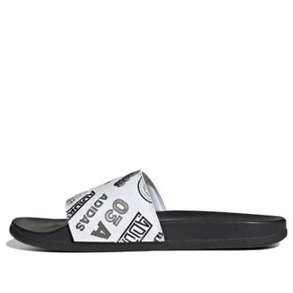 adidas Adilette Comfort Slide All Over Logos - White FZ1751