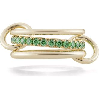 Spinelli Kilcollin Petunia Emerald Linked Ring in Yellow Gold at Nordstrom, Size 7