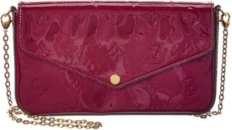 Louis Vuitton Red Monogram Vernis Leather Felicie Pochette (Authentic Pre-Loved)