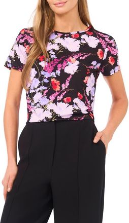 Ted Baker Eva Floral Boxy T-Shirt in Rich Black at Nordstrom, Size Medium