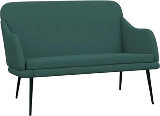 vidaXL Banco De Tela Verde Oscuro 110x76x80 Cm Vidaxl