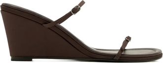 St.Agni Petit wedge strap sandals - Brown