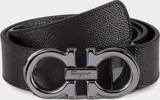 Ferragamo Gancini Adjustable Cut-to-Size Reversible Leather Belt