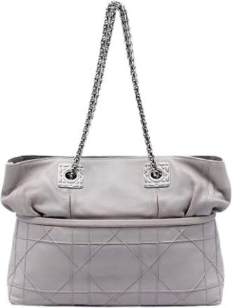 Dior Pre-owned Tote Bags, female, Gray, Size: ONE SIZE Pre-owned Granville Tote