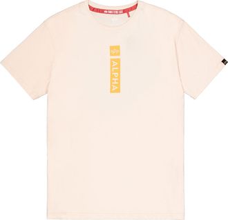 Alpha Industries T-Shirt ALPHA INDUSTRIES Alpha Puff Print T-Shirt, Herren, Gr. M, weiss (jet stream wei&szlig;), Obermaterial: 100% Baumwolle, Shirts T-Shirt