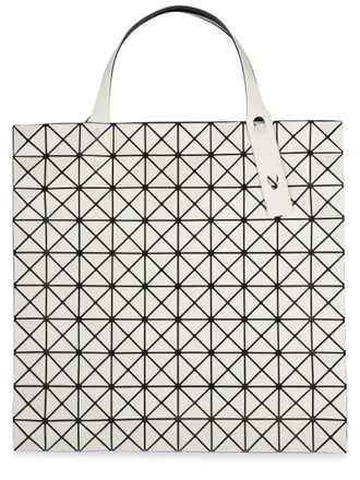 Issey Miyake Womens Tote Bag Prism Frost Beige Polyester Handbags Hand