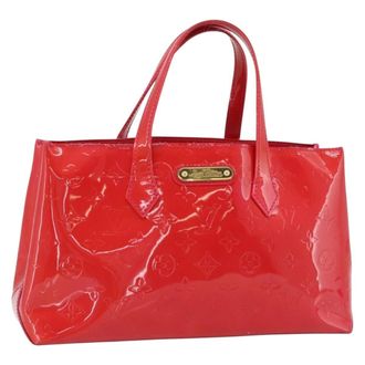Louis Vuitton Wilshire Monogram Vernis Pink Patent_Leather Handbag (Pre-Owned)