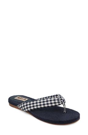 Mia Aleena Espadrille Flip Flop in Navy/White at Nordstrom, Size 9.5