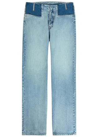 Maison Margiela Straight-leg Washed Denim Trousers - Blue Denim - 33 (W33 / M)