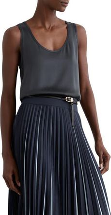 Reiss Ruby Scoop Neck Tank in Navy at Nordstrom, Size X-Small