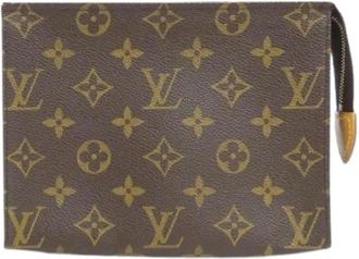 Louis Vuitton Pre-owned Clutches, female, Brown, Size: ONE SIZE Pre-owned Monogram Pouch