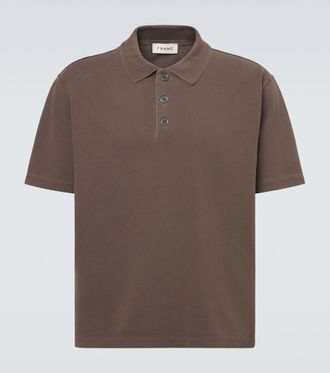 Frame Denim Cotton piqu&eacute; polo shirt