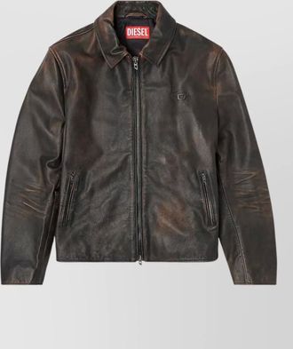 Diesel tailored blazer jacket distressed finish front pockets