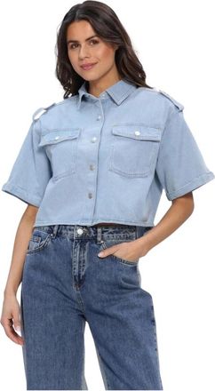 ALIX The Label Alix The Label, Dames, Blouses & Shirts, Blauw, Maat: S Denim