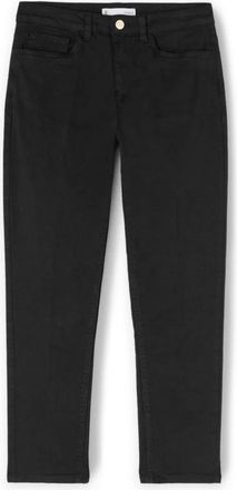 Motivi Broeken, Dames, Zwart, XS, Katoen, Katoenen Rianne wortelpasvorm broek