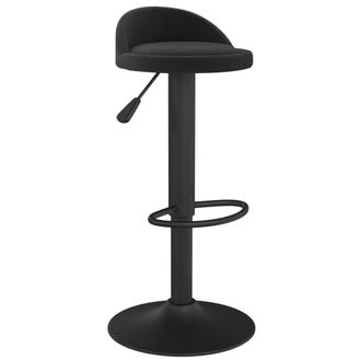 vidaXL Taburete De Cocina De Terciopelo Negro Vidaxl