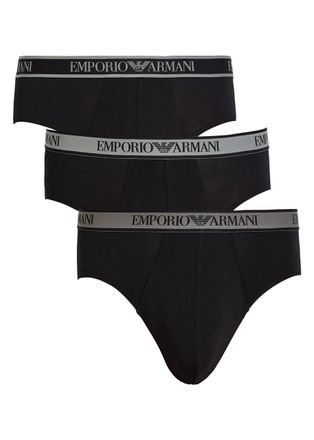 Emporio Armani Logo Stretch-cotton Briefs - set of Three - Multicoloured - XL