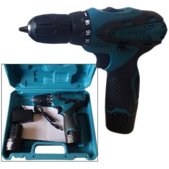 Trade Shop Trade Shop Traesio - Mini Trapano Avvitatore 12volt Doppia Batteria Carica Batteria Valigetta