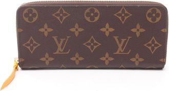 Louis Vuitton Brown Mimosa Yellow Coated Canvas Long Wallet (Bi-Fold) (Pre-Owned)