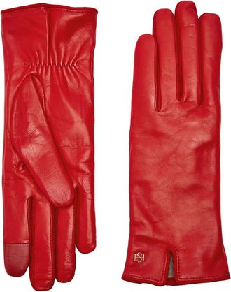 Handsome Stockholm Essentials Leather Gloves - Red - M