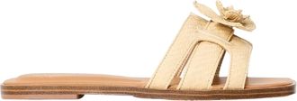 Aldo Aldo Dames-sandalen met bloemenprint en open teen (Natuurlijk)