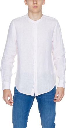 Blauer Mens Linen Shirt Casual Style - Light Grey - Size EU 48 (Mens)