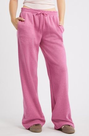BP. Baggy Wide Leg Sweatpants in Pink Azalea Heather at Nordstrom, Size Xx-Small
