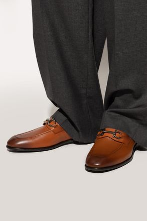 Ferragamo Foster Loafers Shoes, Mens, Brown