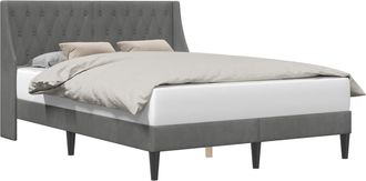 vidaXL Estructura De Cama Gris Oscuro 120 X 190 Cm Terciopelo Vidaxl
