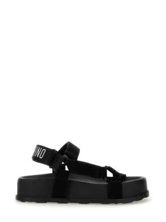 Moschino Black Logo Sandals
