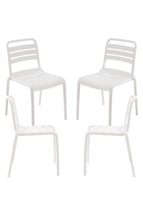 Regalos Miguel Packs Sillas Jard&iacute;n - Pack 4 Sillas Belia - Blanco